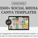 3500+ Social Media Canva Templates (PLR)