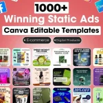 Canva Ad Templates Bundle: 1000+ Facebook & Instagram Ads (PLR/MRR)