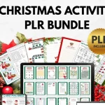 Christmas Activity PLR Bundle | 400 Holiday Worksheets, Games Coloring Pages | Canva Editable