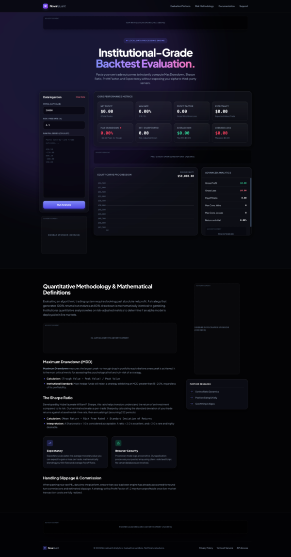 atm Algorithmic Trader Metrics