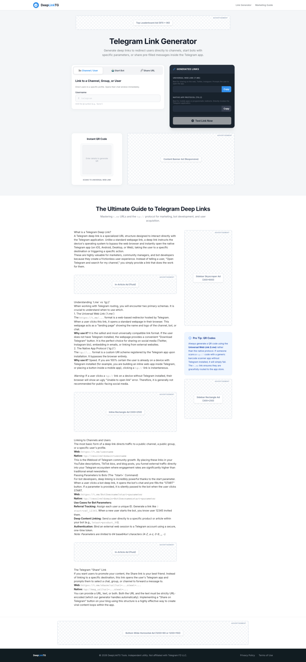 Telegram Link Generator
